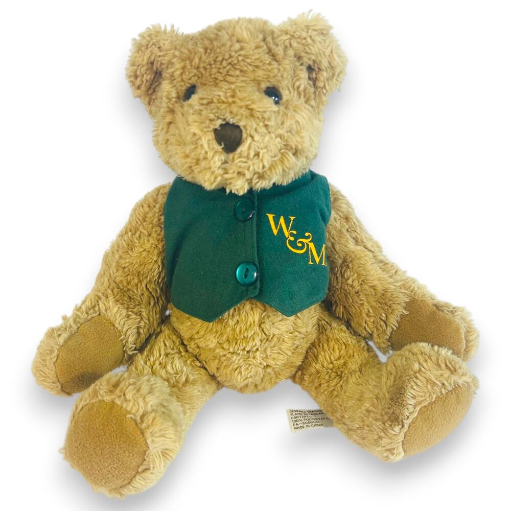 William & Mary Tribe Bear 10" Sitting Cliff